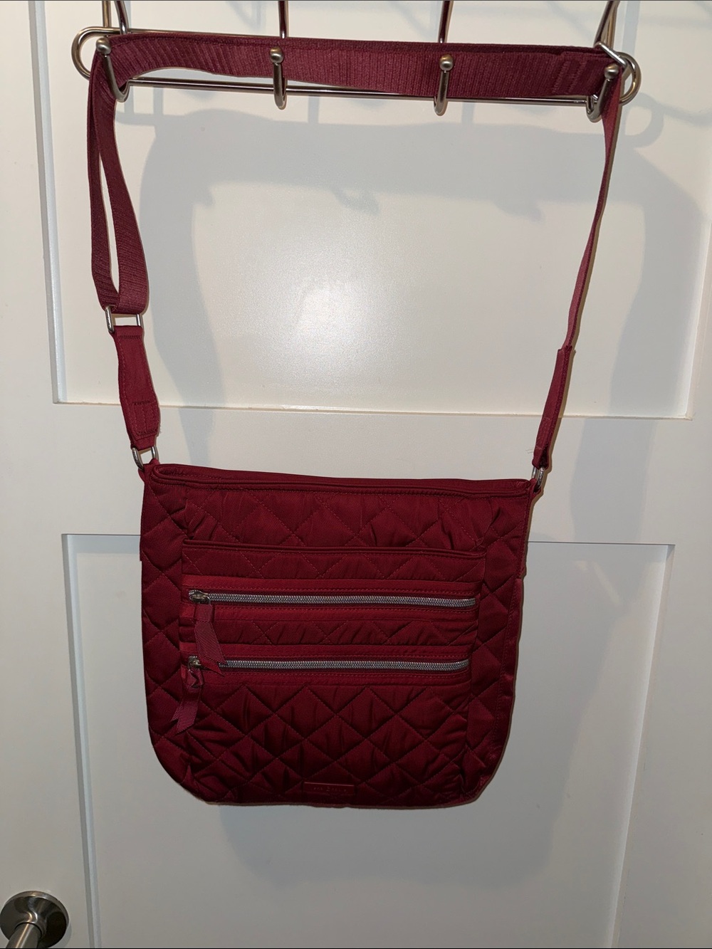 Vera Bradley Performance Twill Triple Zip Hipster Raisin